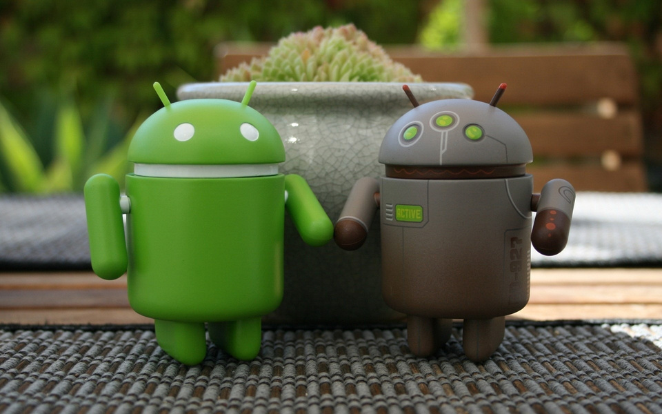 Android Figures Outdoors